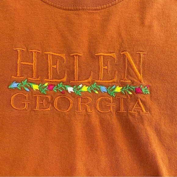 Vintage Embroidered‎ Floral Travel Boho Vacation Short Sleeve Tee - Picture 2 of 10